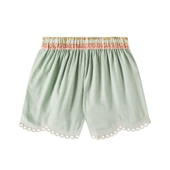 Zimmermann Girls Green Embroidered Cotton Shorts size 1 NWT $150 - Picture 3 of 4